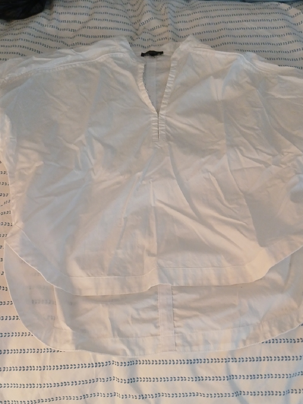 White V-Neck High-Low Tunic Top Rag And Bone EUC 24 Pit To Pit